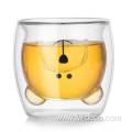 Bear Coffee Cup Milk Double Wall Tea Glass